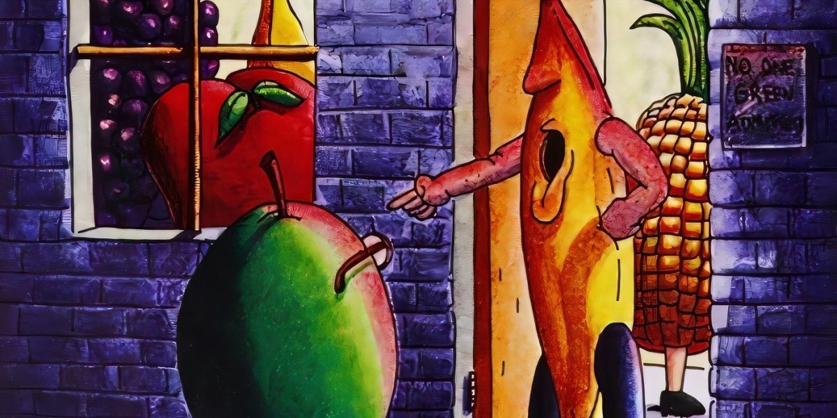 10 cómics de lado lejano divertido sobre fruta