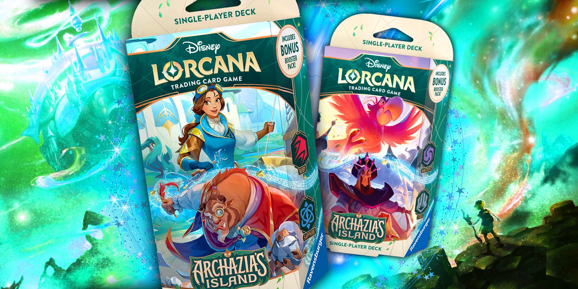 Revisión de las cubiertas de arranque de la isla de Disney Lorcana Archazia - "Nuevos destellos, nuevos trucos"