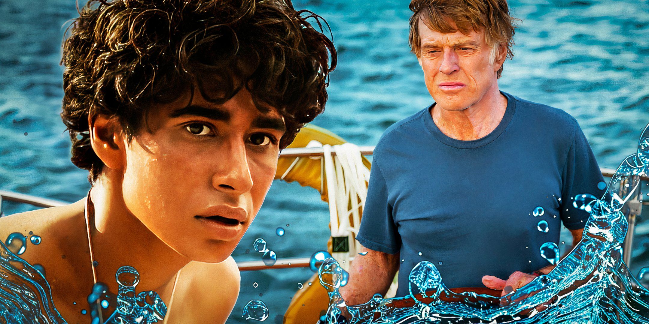 Se pierde una imagen personalizada de Suraj Sharma de Life of Pi y Robert Redford. 