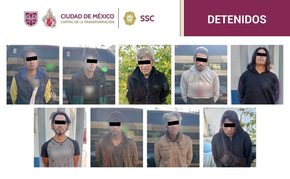 CDMX | Detienen a 9 hombres sospechosos de calcinar a una persona