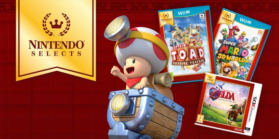 Capitán Toad junto a tres juegos seleccionados de Nintendo