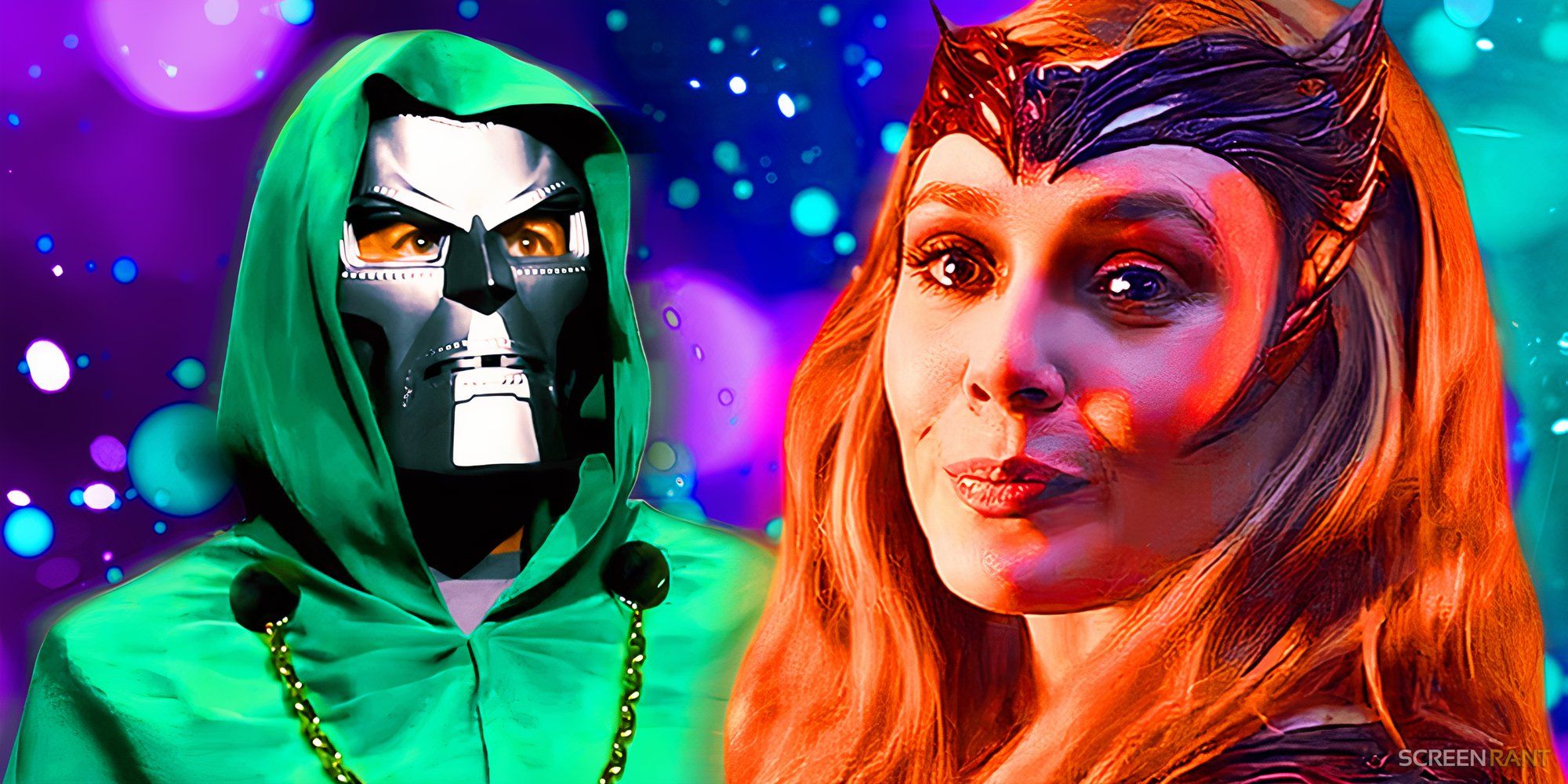 Scarlet Witch de Elizabeth Olsen y el Doctor Doom Doctor Doom de Robert Downey Jr se unen en Avengers: Teoría del día del juicio final que necesito ver suceder