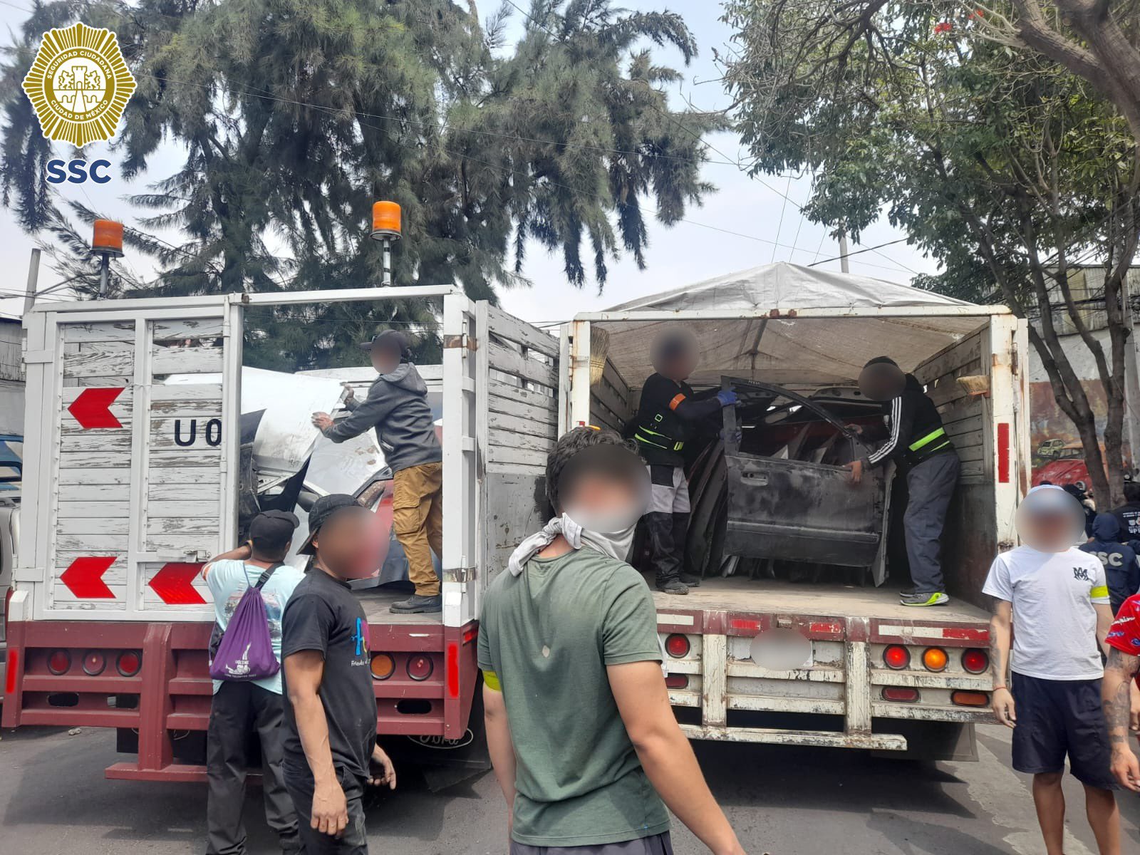 CDMX | Decomisan 17.5 toneladas de autopartes en la Buenos Aires