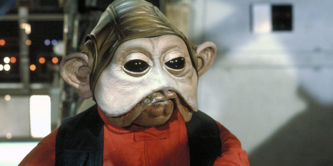 Nien Numb en la sesión informativa Rebelde a Return of the Jedi