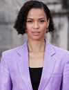 Tiro en la cabeza de Gugu Mbatha-Raw en la fotocall para la película de Netflix Heist 'Lift'