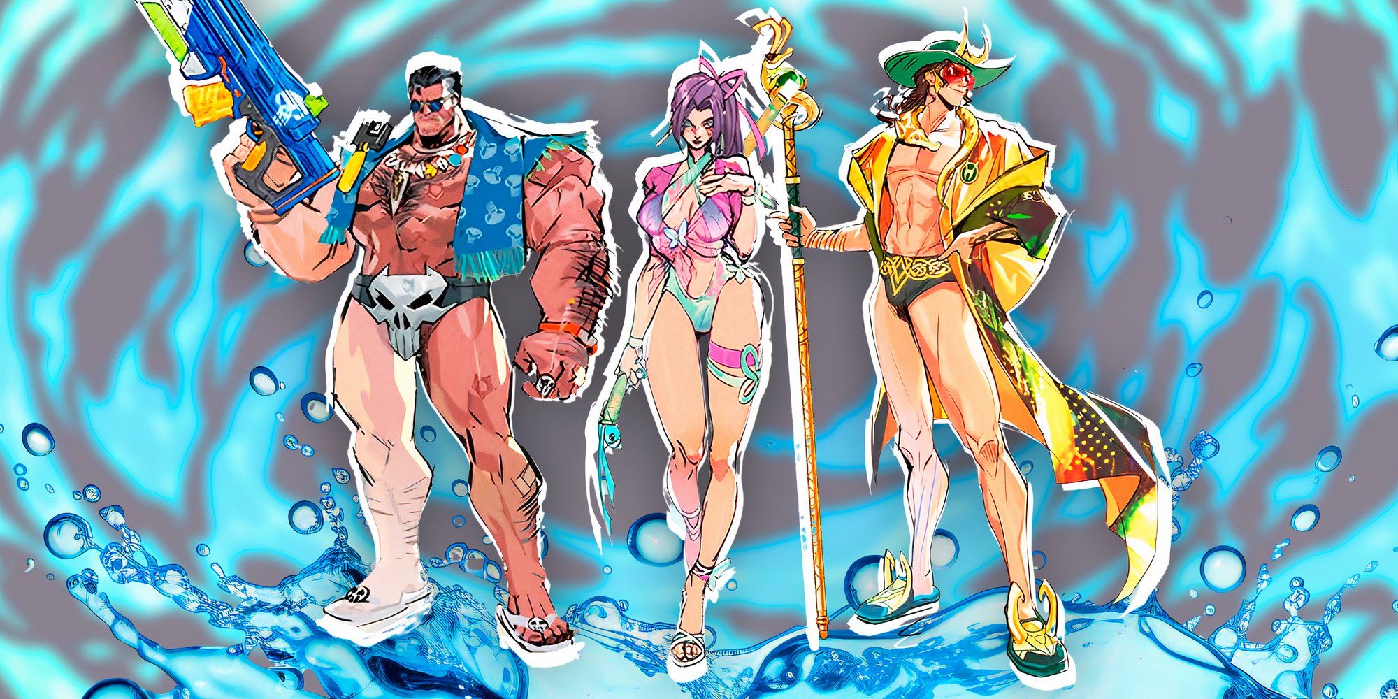 Los rivales de Marvel revelan pieles de traje de baño para Luna Snow, Thor, Psylocke, Punisher y más