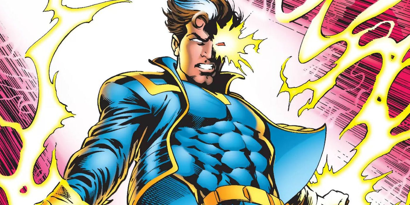 Nate Gray usa sus poderes mientras vuela en un cómic de Marvel.