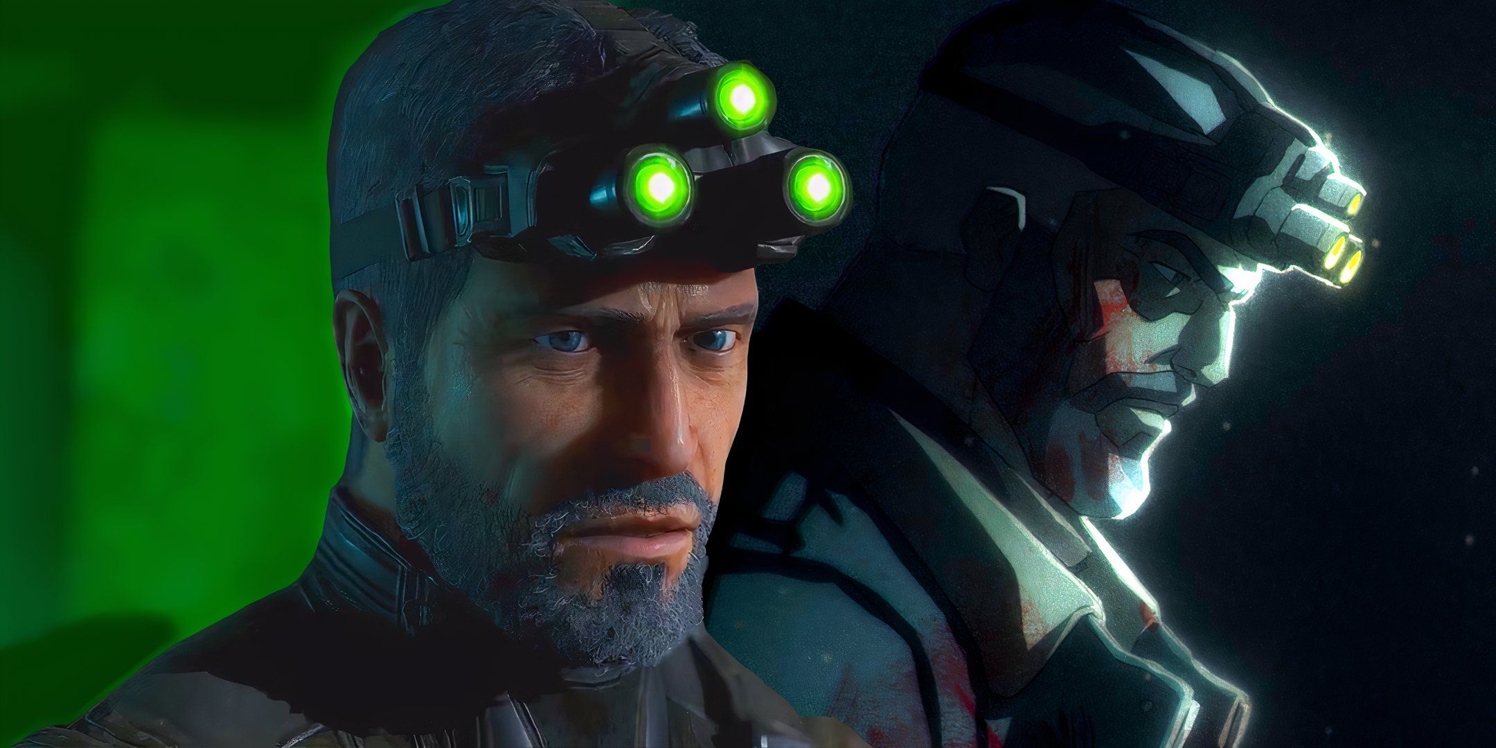 Sam Fisher mira sombríamente en Ghost Recon Wildlands y Splinter Cell Anime