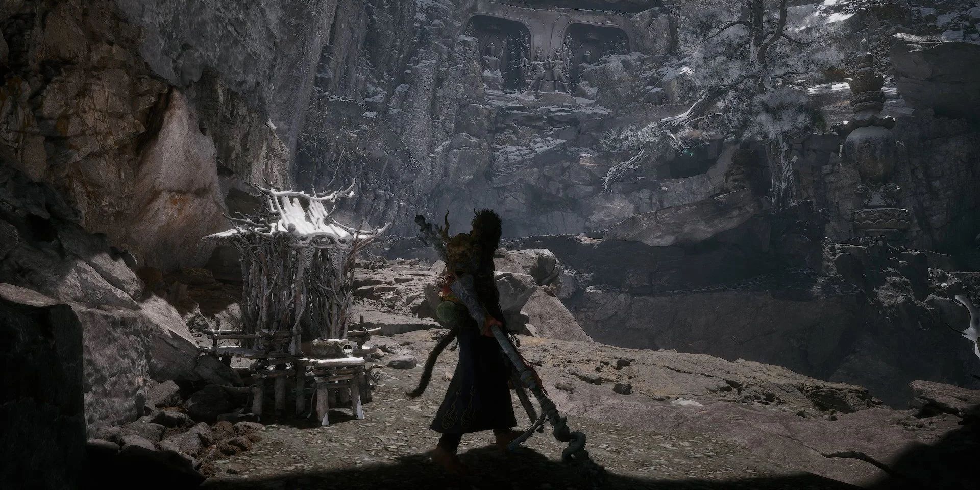 El destinado en el valle del éxtasis en el mito negro: Wukong.